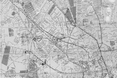 Detaliu dintr-o hartă a Bucureștiului, 1931